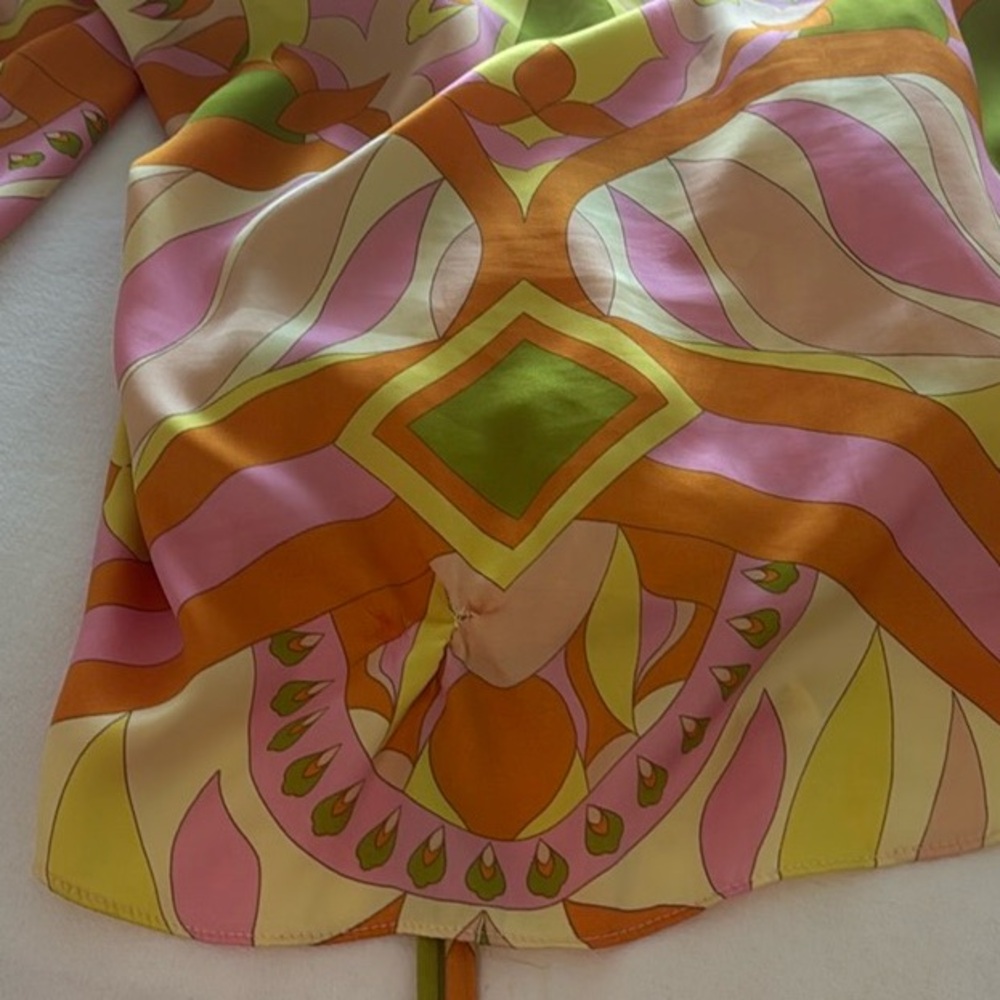 Zara Matching Set Multicolor Patterned Button Dow… - image 6